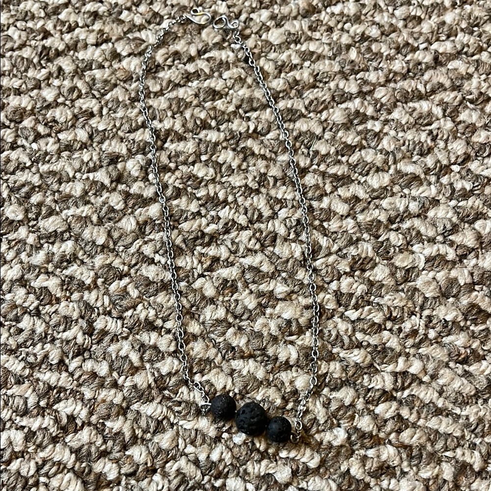 Elegant Black and Silver Necklace